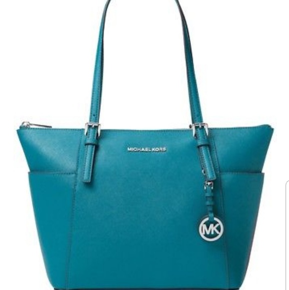 Michael Kors Saffiano Leather Peacock Jet